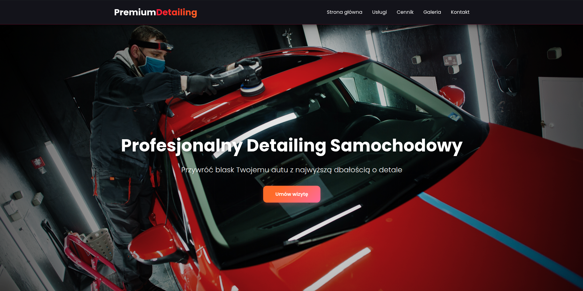 Detailing.base-it.pl - Strona docelowa dla firmy detailingowej